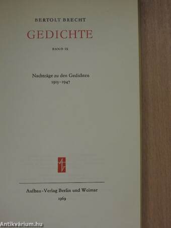 Gedichte IX.