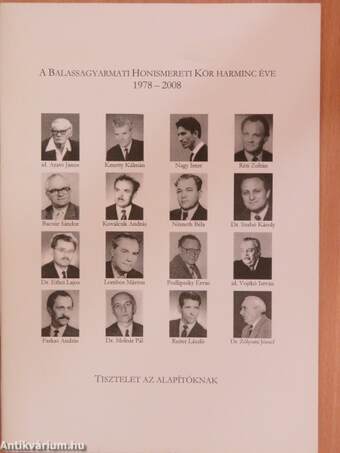 A Balassagyarmati Honismereti Kör harminc éve 1978-2008