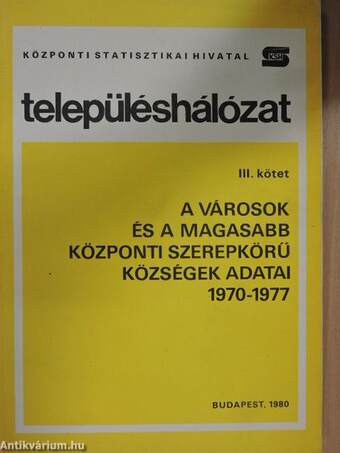 Településhálózat III.