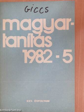 Magyartanítás 1982/5.