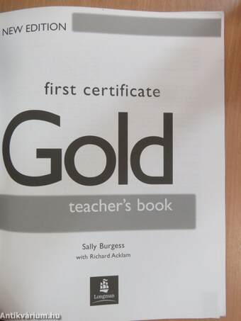 First Certificate Gold - Teacher's book