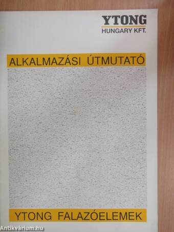 Ytong falazóelemek - Alkalmazási útmutató