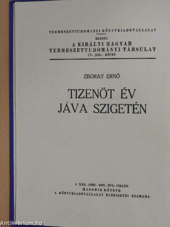 Tizenöt év Jáva szigetén