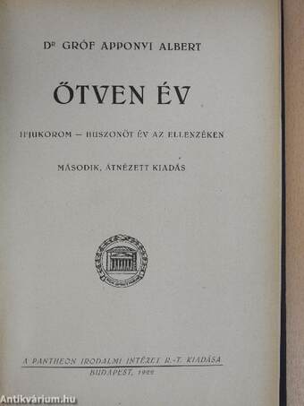 Emlékirataim/Ötven év