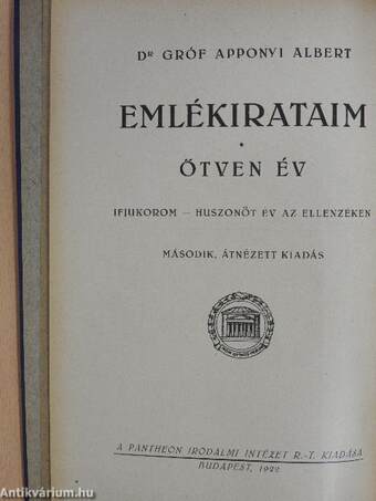 Emlékirataim/Ötven év