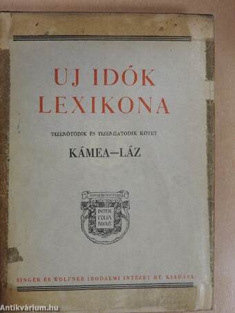 Uj idők lexikona 15-16. (töredék)