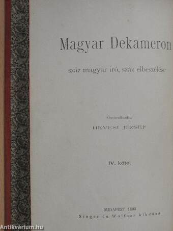 Magyar Dekameron IV. (töredék)