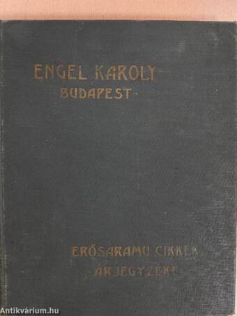 Erősáramú cikkek árjegyzéke 1913.