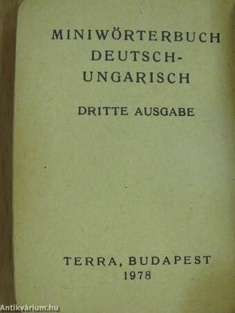 Magyar-német/német-magyar miniszótár I-II. (minikönyv)