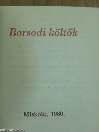 Borsodi költők III. (minikönyv) (számozott)