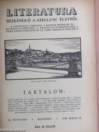 Literatura 1934. május15.