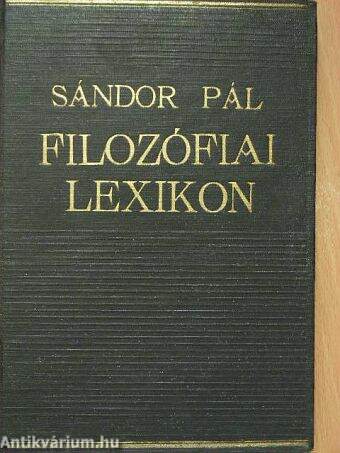 Filozófiai lexikon I. (töredék)
