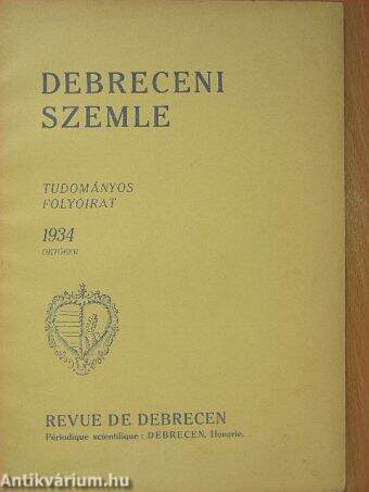 Debreceni Szemle 1934. október