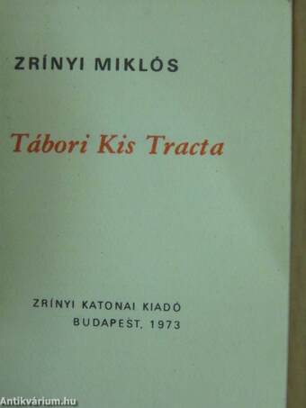 Tábori Kis Tracta (minikönyv)