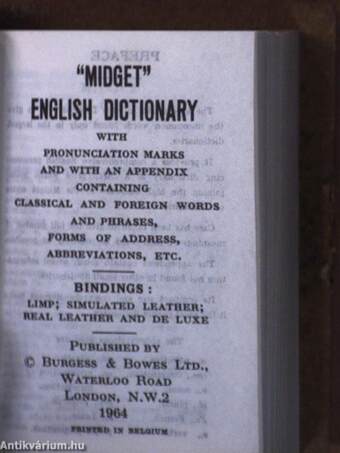 "Midget" English Dictionary (minikönyv)