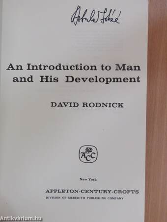 An introduction to man and his development (Bobula Ida könyvtárából)