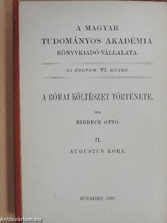A római költészet története II.