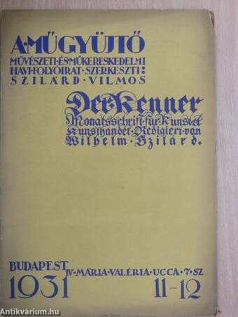 A műgyüjtő 1931/11-12.