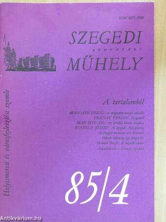Szegedi könyvtári műhely 1985/4.