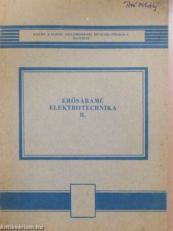 Erősáramú elektrotechnika II.