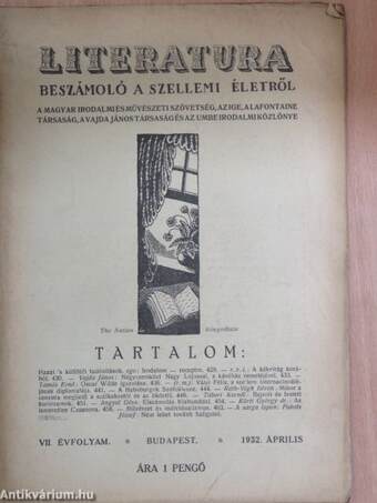 Literatura 1932. április