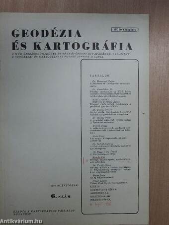 Geodézia és kartográfia 1978/6.
