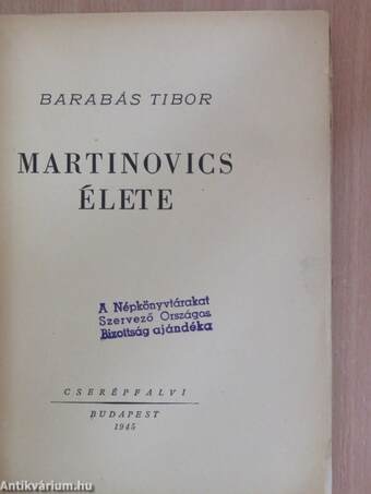 Martinovics élete