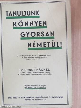 Tanuljunk könnyen, gyorsan németül!