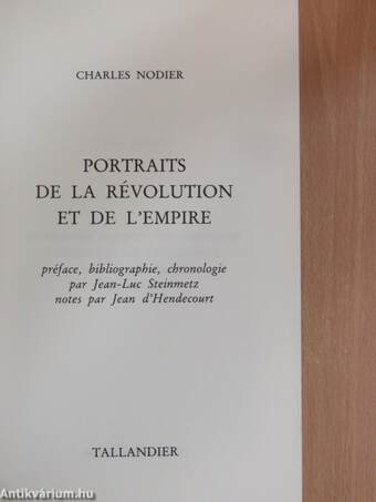 Portraits de la Révolution et de l'Empire 1-2.