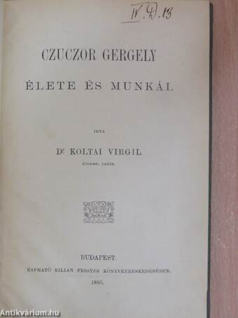 Czuczor Gergely élete és munkái