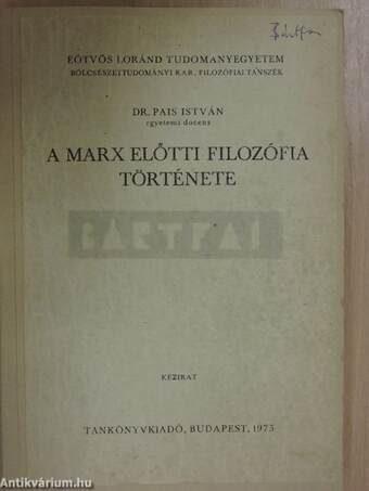 A Marx előtti filozófia története