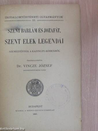 Szent Barlám és Jozefát, Szent Elek legendái