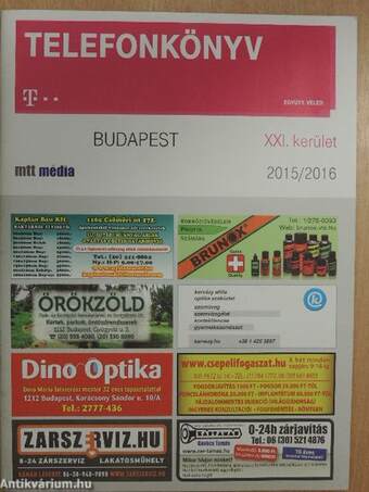 Telefonkönyv - Budapest XXI. kerület 2015/2016