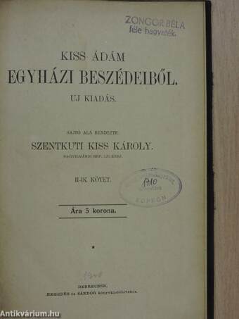 Kiss Ádám egyházi beszédeiből II.