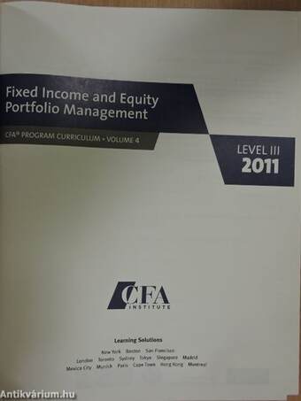 Fixed Income and Equity Portfolio Management