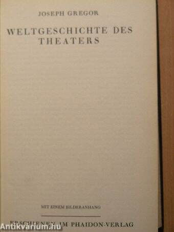 Weltgeschichte des theaters