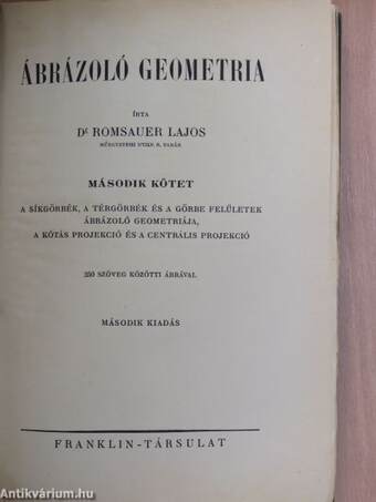 Ábrázoló geometria I-II.