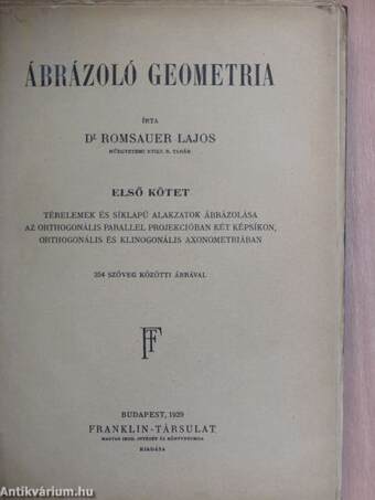 Ábrázoló geometria I-II.