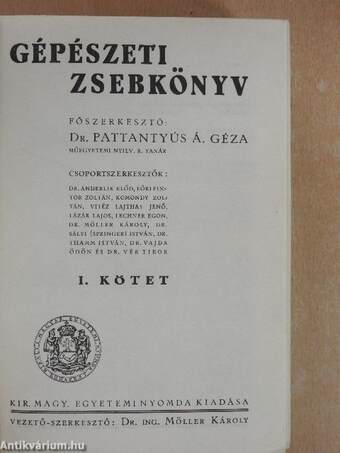 Gépészeti zsebkönyv I-II.