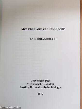 Molekulare Zellbiologie - Laborhandbuch