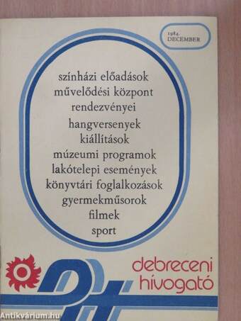 Debreceni hívogató 1984. december