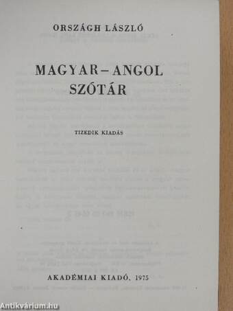 Magyar-angol szótár