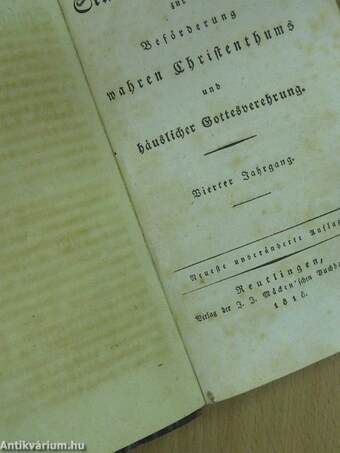 Stunden der Andacht zur beförderung wahren Christenthums und häuslicher Gottesverehrung (gótbetűs)