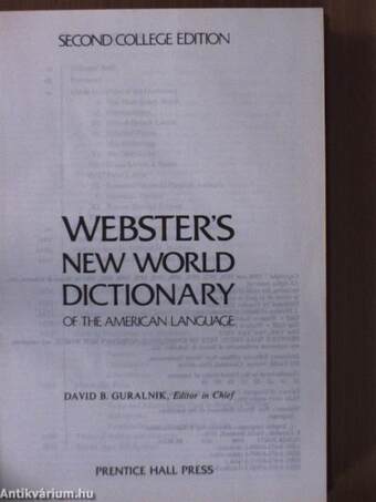 Webster's New World Dictionary of the American Language