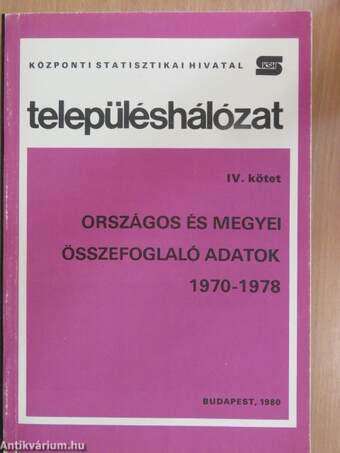 Településhálózat IV.