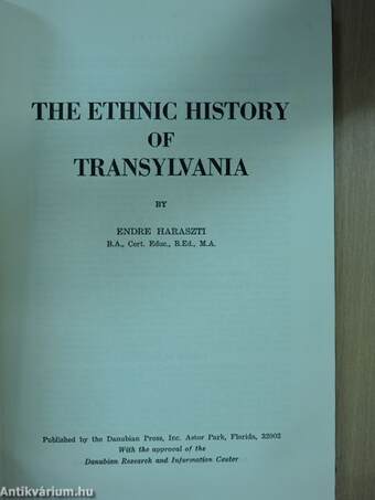 The Ethnic History of Transylvania