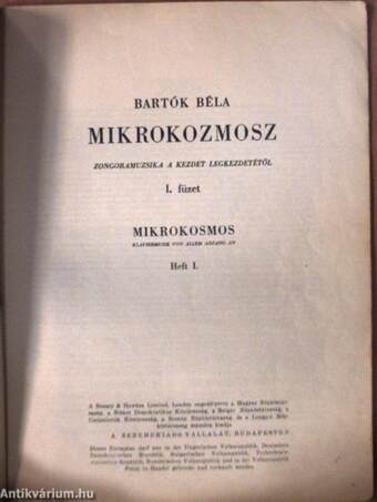 Mikrokozmosz zongorára I.