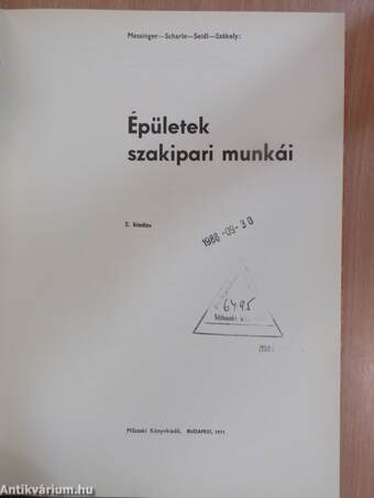 Épületek szakipari munkái