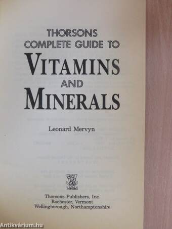 Thorsons Complete guide to Vitamins and Minerals