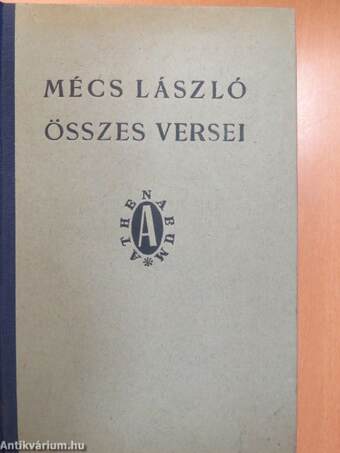 Mécs László összes versei (aláírt, számozott példány)